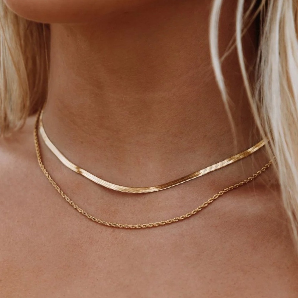 Atolea IOS Layered Gold Necklace